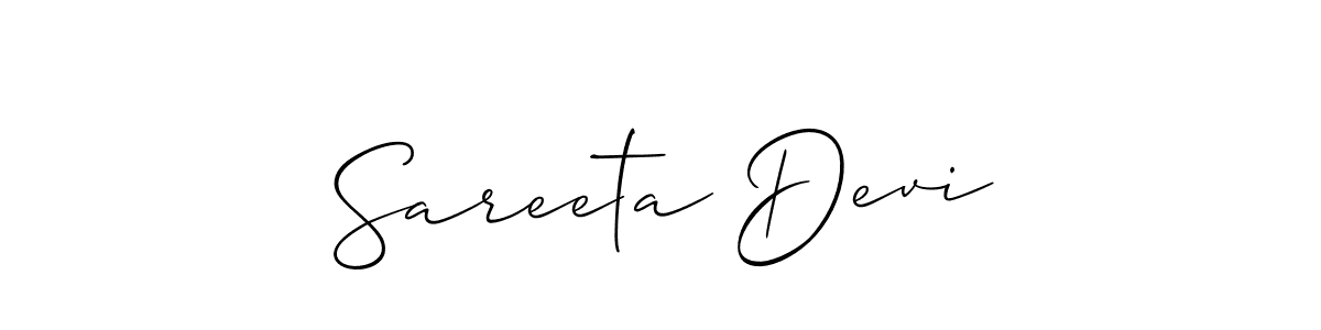 How to make Sareeta Devi signature? Allison_Script is a professional autograph style. Create handwritten signature for Sareeta Devi name. Sareeta Devi signature style 2 images and pictures png