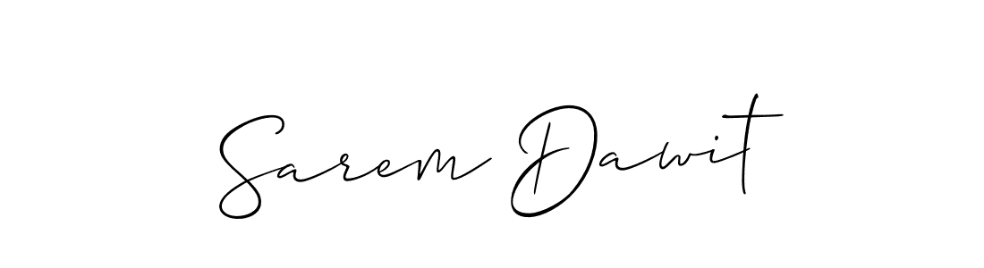 Also You can easily find your signature by using the search form. We will create Sarem Dawit name handwritten signature images for you free of cost using Allison_Script sign style. Sarem Dawit signature style 2 images and pictures png