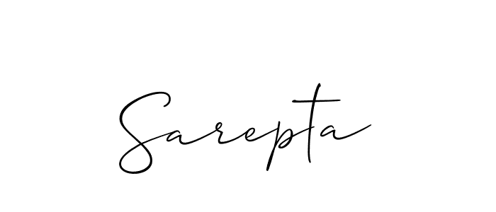 It looks lik you need a new signature style for name Sarepta. Design unique handwritten (Allison_Script) signature with our free signature maker in just a few clicks. Sarepta signature style 2 images and pictures png