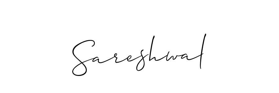 How to make Sareshwal signature? Allison_Script is a professional autograph style. Create handwritten signature for Sareshwal name. Sareshwal signature style 2 images and pictures png