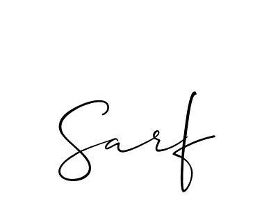 Also we have Sarf name is the best signature style. Create professional handwritten signature collection using Allison_Script autograph style. Sarf signature style 2 images and pictures png