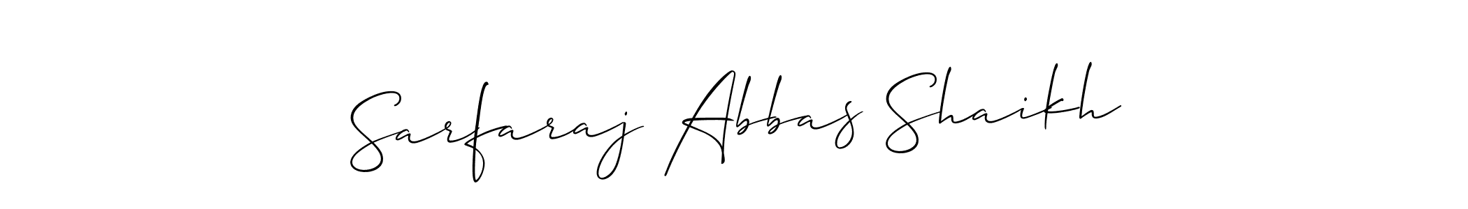 You should practise on your own different ways (Allison_Script) to write your name (Sarfaraj Abbas Shaikh) in signature. don't let someone else do it for you. Sarfaraj Abbas Shaikh signature style 2 images and pictures png