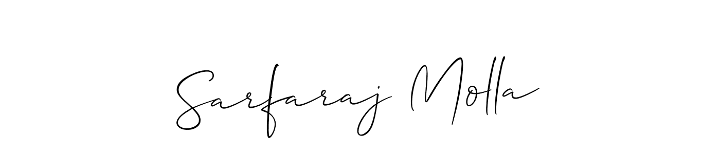 It looks lik you need a new signature style for name Sarfaraj Molla. Design unique handwritten (Allison_Script) signature with our free signature maker in just a few clicks. Sarfaraj Molla signature style 2 images and pictures png