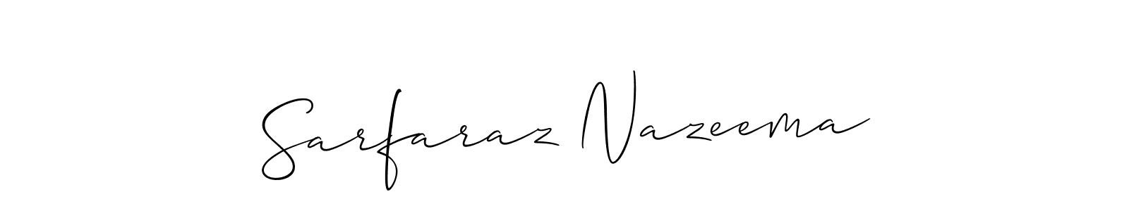 Sarfaraz Nazeema stylish signature style. Best Handwritten Sign (Allison_Script) for my name. Handwritten Signature Collection Ideas for my name Sarfaraz Nazeema. Sarfaraz Nazeema signature style 2 images and pictures png