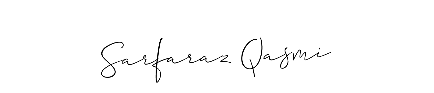 How to Draw Sarfaraz Qasmi signature style? Allison_Script is a latest design signature styles for name Sarfaraz Qasmi. Sarfaraz Qasmi signature style 2 images and pictures png