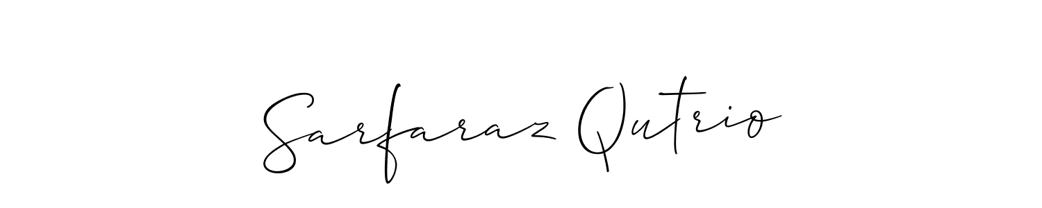 How to make Sarfaraz Qutrio signature? Allison_Script is a professional autograph style. Create handwritten signature for Sarfaraz Qutrio name. Sarfaraz Qutrio signature style 2 images and pictures png