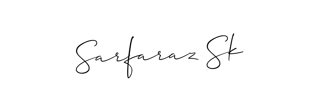 It looks lik you need a new signature style for name Sarfaraz Sk. Design unique handwritten (Allison_Script) signature with our free signature maker in just a few clicks. Sarfaraz Sk signature style 2 images and pictures png