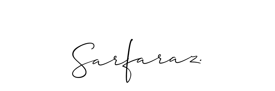 Make a short Sarfaraz. signature style. Manage your documents anywhere anytime using Allison_Script. Create and add eSignatures, submit forms, share and send files easily. Sarfaraz. signature style 2 images and pictures png