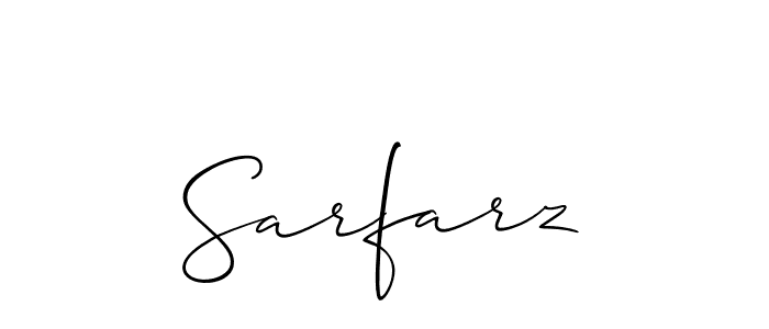 if you are searching for the best signature style for your name Sarfarz. so please give up your signature search. here we have designed multiple signature styles  using Allison_Script. Sarfarz signature style 2 images and pictures png