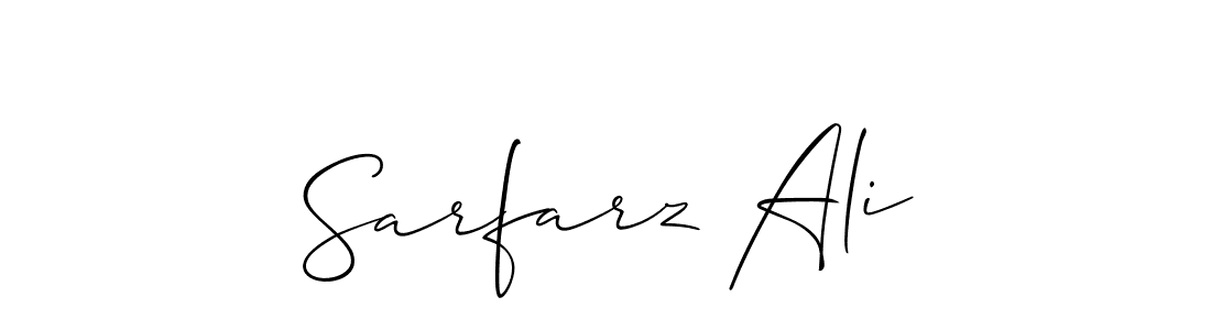 The best way (Allison_Script) to make a short signature is to pick only two or three words in your name. The name Sarfarz Ali include a total of six letters. For converting this name. Sarfarz Ali signature style 2 images and pictures png