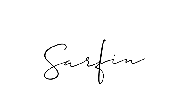 if you are searching for the best signature style for your name Sarfin. so please give up your signature search. here we have designed multiple signature styles  using Allison_Script. Sarfin signature style 2 images and pictures png
