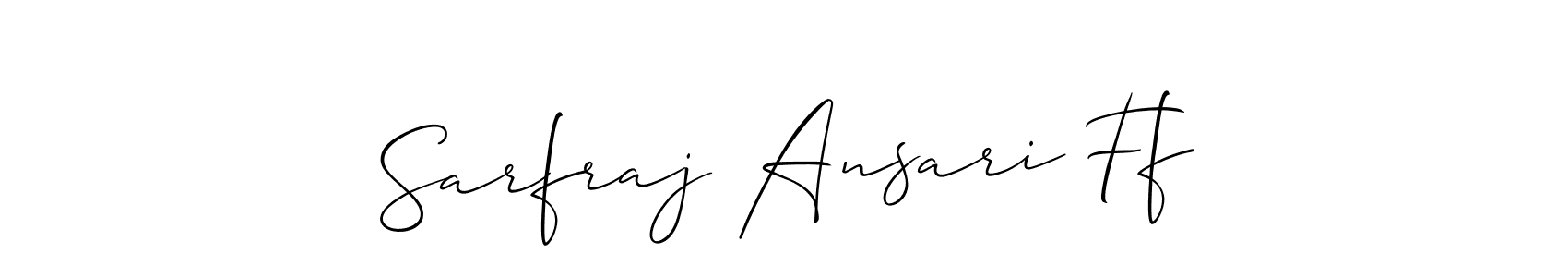 Similarly Allison_Script is the best handwritten signature design. Signature creator online .You can use it as an online autograph creator for name Sarfraj Ansari Ff. Sarfraj Ansari Ff signature style 2 images and pictures png