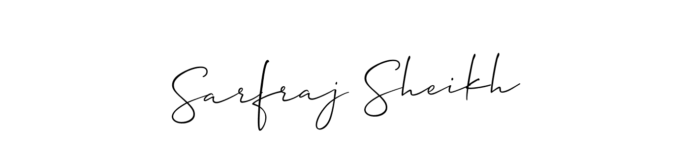 Create a beautiful signature design for name Sarfraj Sheikh. With this signature (Allison_Script) fonts, you can make a handwritten signature for free. Sarfraj Sheikh signature style 2 images and pictures png
