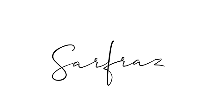 Make a beautiful signature design for name Sarfraz. With this signature (Allison_Script) style, you can create a handwritten signature for free. Sarfraz signature style 2 images and pictures png