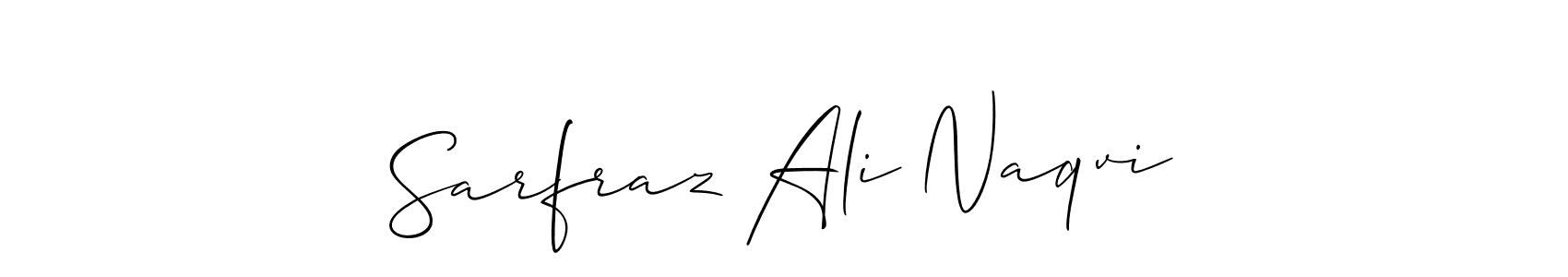 The best way (Allison_Script) to make a short signature is to pick only two or three words in your name. The name Sarfraz Ali Naqvi include a total of six letters. For converting this name. Sarfraz Ali Naqvi signature style 2 images and pictures png