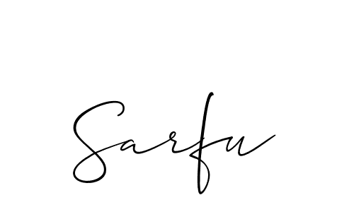 Similarly Allison_Script is the best handwritten signature design. Signature creator online .You can use it as an online autograph creator for name Sarfu. Sarfu signature style 2 images and pictures png