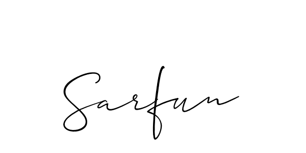 How to make Sarfun name signature. Use Allison_Script style for creating short signs online. This is the latest handwritten sign. Sarfun signature style 2 images and pictures png