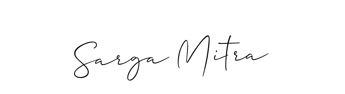 Also You can easily find your signature by using the search form. We will create Sarga Mitra name handwritten signature images for you free of cost using Allison_Script sign style. Sarga Mitra signature style 2 images and pictures png