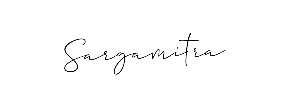 It looks lik you need a new signature style for name Sargamitra. Design unique handwritten (Allison_Script) signature with our free signature maker in just a few clicks. Sargamitra signature style 2 images and pictures png