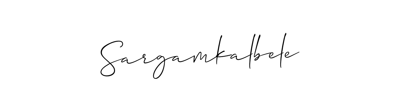 Use a signature maker to create a handwritten signature online. With this signature software, you can design (Allison_Script) your own signature for name Sargamkalbele. Sargamkalbele signature style 2 images and pictures png