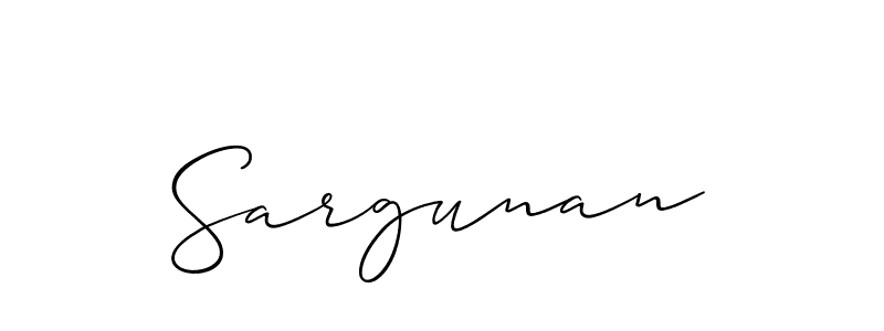 Sargunan stylish signature style. Best Handwritten Sign (Allison_Script) for my name. Handwritten Signature Collection Ideas for my name Sargunan. Sargunan signature style 2 images and pictures png