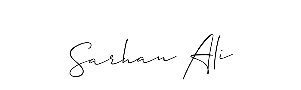 Sarhan Ali stylish signature style. Best Handwritten Sign (Allison_Script) for my name. Handwritten Signature Collection Ideas for my name Sarhan Ali. Sarhan Ali signature style 2 images and pictures png