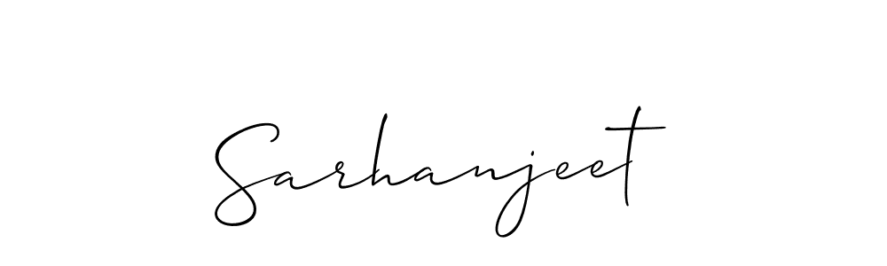 Design your own signature with our free online signature maker. With this signature software, you can create a handwritten (Allison_Script) signature for name Sarhanjeet. Sarhanjeet signature style 2 images and pictures png
