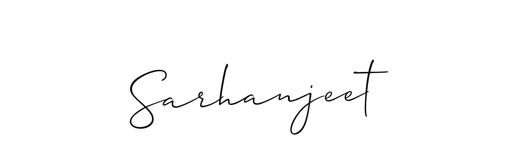 Design your own signature with our free online signature maker. With this signature software, you can create a handwritten (Allison_Script) signature for name Sarhanjeet. Sarhanjeet signature style 2 images and pictures png