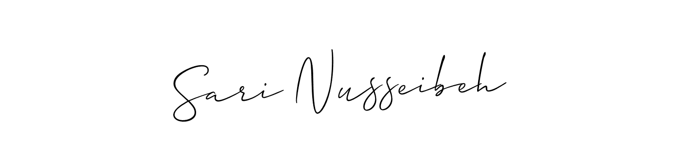 Similarly Allison_Script is the best handwritten signature design. Signature creator online .You can use it as an online autograph creator for name Sari Nusseibeh. Sari Nusseibeh signature style 2 images and pictures png