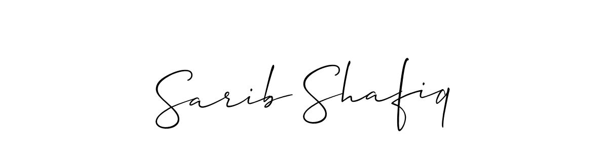 Make a short Sarib Shafiq signature style. Manage your documents anywhere anytime using Allison_Script. Create and add eSignatures, submit forms, share and send files easily. Sarib Shafiq signature style 2 images and pictures png