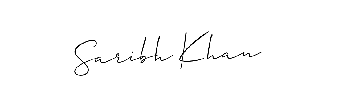 Also You can easily find your signature by using the search form. We will create Saribh Khan name handwritten signature images for you free of cost using Allison_Script sign style. Saribh Khan signature style 2 images and pictures png