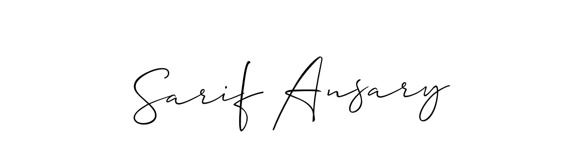 How to make Sarif Ansary name signature. Use Allison_Script style for creating short signs online. This is the latest handwritten sign. Sarif Ansary signature style 2 images and pictures png