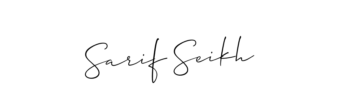 Allison_Script is a professional signature style that is perfect for those who want to add a touch of class to their signature. It is also a great choice for those who want to make their signature more unique. Get Sarif Seikh name to fancy signature for free. Sarif Seikh signature style 2 images and pictures png