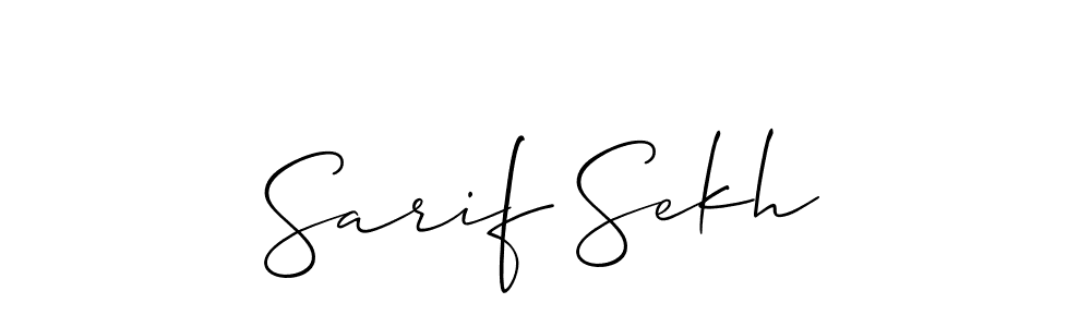 Make a beautiful signature design for name Sarif Sekh. With this signature (Allison_Script) style, you can create a handwritten signature for free. Sarif Sekh signature style 2 images and pictures png