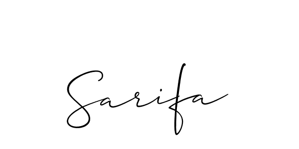 Also we have Sarifa name is the best signature style. Create professional handwritten signature collection using Allison_Script autograph style. Sarifa signature style 2 images and pictures png