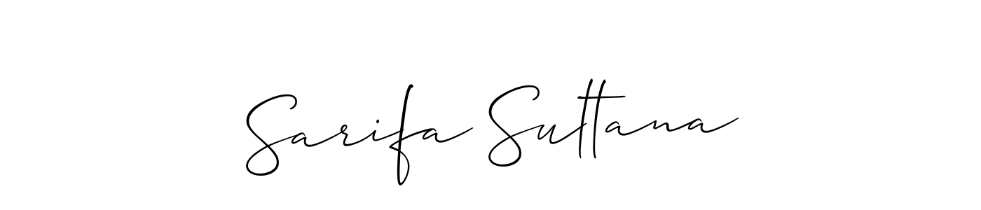 It looks lik you need a new signature style for name Sarifa Sultana. Design unique handwritten (Allison_Script) signature with our free signature maker in just a few clicks. Sarifa Sultana signature style 2 images and pictures png