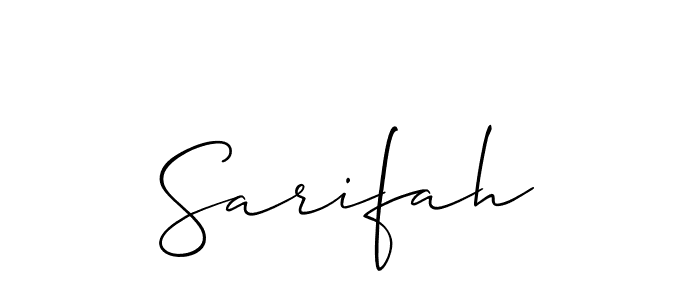 Sarifah stylish signature style. Best Handwritten Sign (Allison_Script) for my name. Handwritten Signature Collection Ideas for my name Sarifah. Sarifah signature style 2 images and pictures png