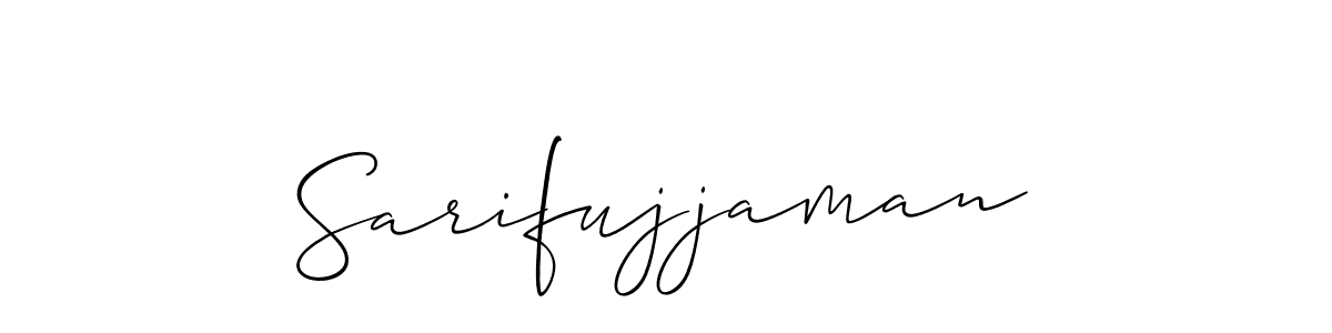 Use a signature maker to create a handwritten signature online. With this signature software, you can design (Allison_Script) your own signature for name Sarifujjaman. Sarifujjaman signature style 2 images and pictures png