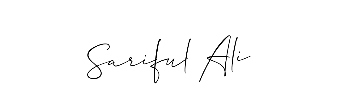 You should practise on your own different ways (Allison_Script) to write your name (Sariful Ali) in signature. don't let someone else do it for you. Sariful Ali signature style 2 images and pictures png