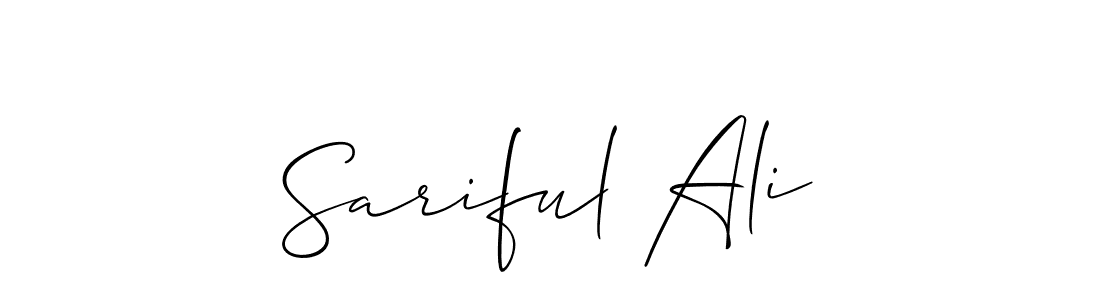 Also You can easily find your signature by using the search form. We will create Sariful Ali name handwritten signature images for you free of cost using Allison_Script sign style. Sariful Ali signature style 2 images and pictures png