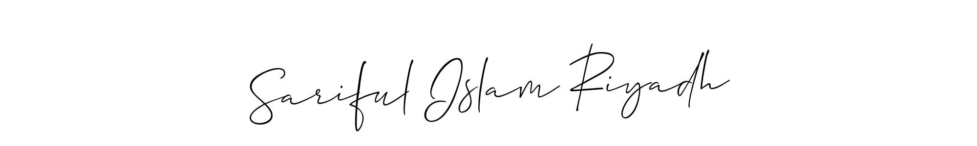 Also You can easily find your signature by using the search form. We will create Sariful Islam Riyadh name handwritten signature images for you free of cost using Allison_Script sign style. Sariful Islam Riyadh signature style 2 images and pictures png