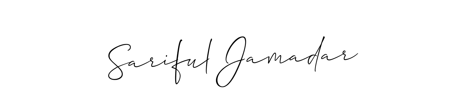 You should practise on your own different ways (Allison_Script) to write your name (Sariful Jamadar) in signature. don't let someone else do it for you. Sariful Jamadar signature style 2 images and pictures png