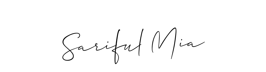 See photos of Sariful Mia official signature by Spectra . Check more albums & portfolios. Read reviews & check more about Allison_Script font. Sariful Mia signature style 2 images and pictures png