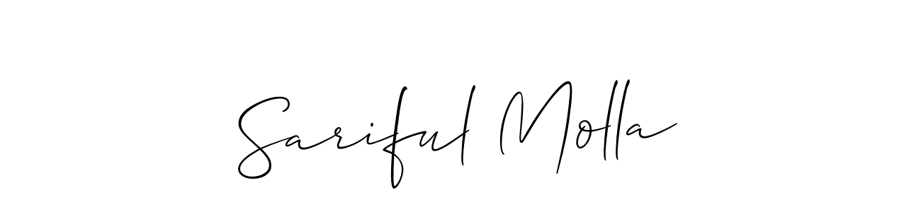 Make a beautiful signature design for name Sariful Molla. With this signature (Allison_Script) style, you can create a handwritten signature for free. Sariful Molla signature style 2 images and pictures png