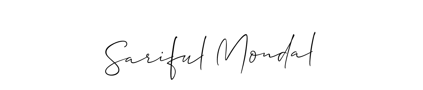Create a beautiful signature design for name Sariful Mondal. With this signature (Allison_Script) fonts, you can make a handwritten signature for free. Sariful Mondal signature style 2 images and pictures png