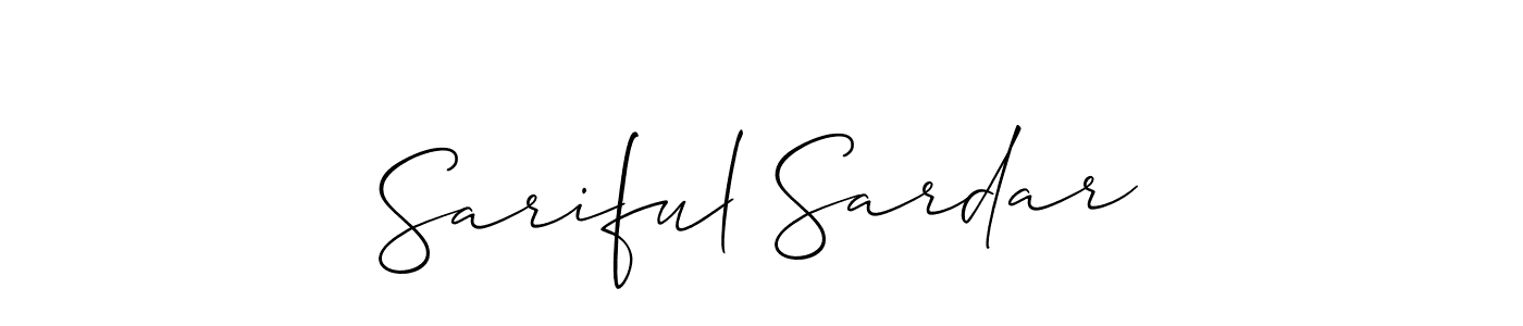 Similarly Allison_Script is the best handwritten signature design. Signature creator online .You can use it as an online autograph creator for name Sariful Sardar. Sariful Sardar signature style 2 images and pictures png