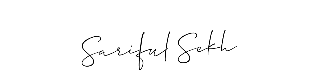 Also we have Sariful Sekh name is the best signature style. Create professional handwritten signature collection using Allison_Script autograph style. Sariful Sekh signature style 2 images and pictures png