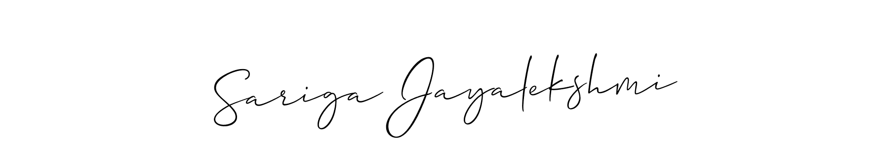 It looks lik you need a new signature style for name Sariga Jayalekshmi. Design unique handwritten (Allison_Script) signature with our free signature maker in just a few clicks. Sariga Jayalekshmi signature style 2 images and pictures png