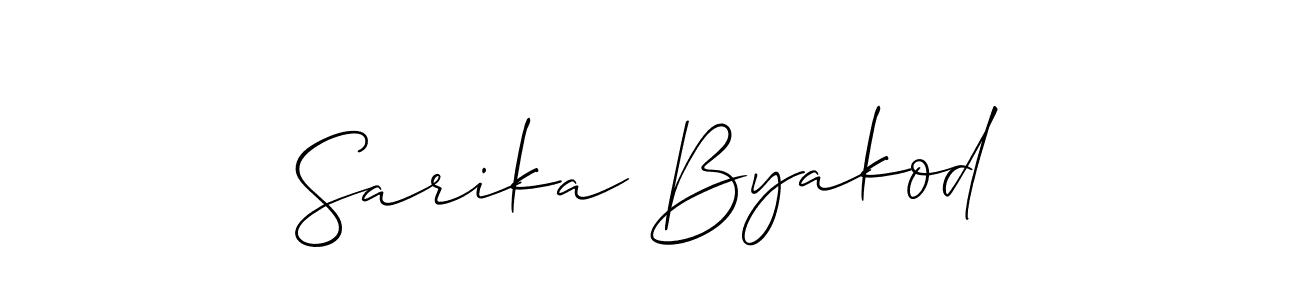 Check out images of Autograph of Sarika Byakod name. Actor Sarika Byakod Signature Style. Allison_Script is a professional sign style online. Sarika Byakod signature style 2 images and pictures png