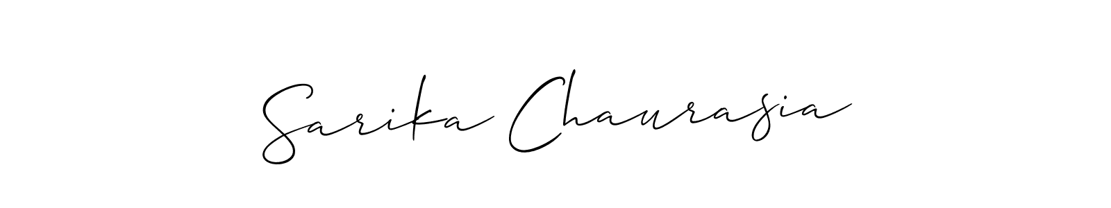 It looks lik you need a new signature style for name Sarika Chaurasia. Design unique handwritten (Allison_Script) signature with our free signature maker in just a few clicks. Sarika Chaurasia signature style 2 images and pictures png